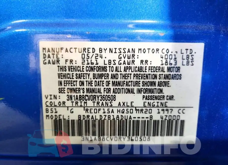 3N1AB8CV0RY360508 Photo# 12