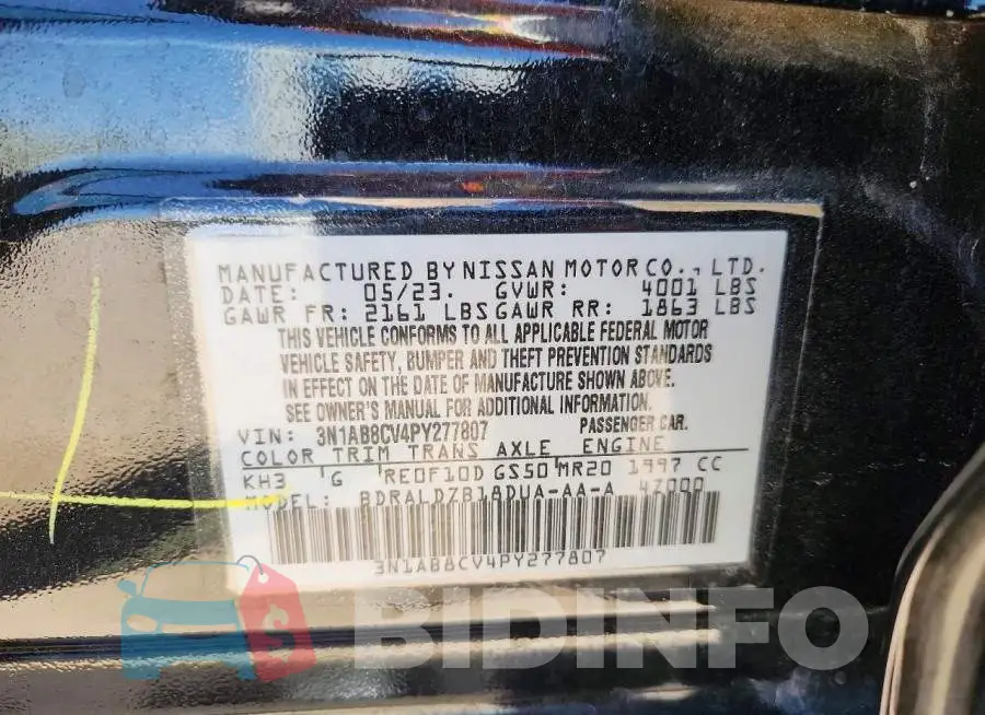 3N1AB8CV4PY277807 Photo# 13