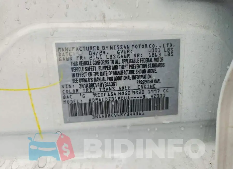 3N1AB8CV4RY344361 Photo# 12