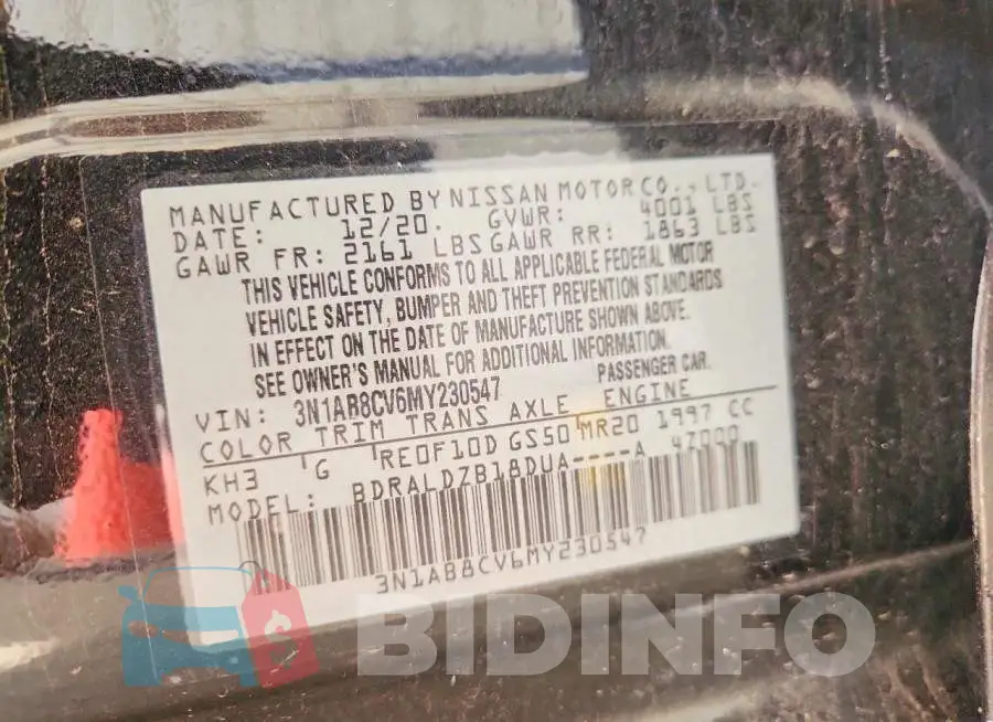 3N1AB8CV6MY230547 Photo# 12