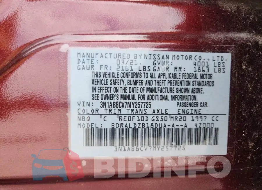 3N1AB8CV7MY257725 Photo# 12