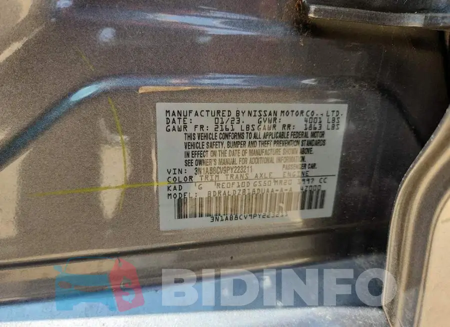 3N1AB8CV9PY223211 Photo# 13