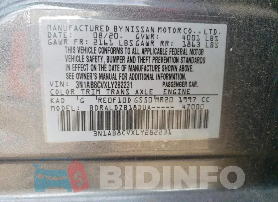 3N1AB8CVXLY282231 Photo# 12
