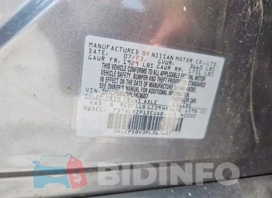 3N1CP5BV3PL563607 Photo# 12