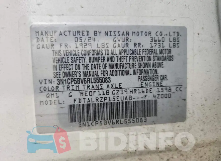 3N1CP5BV6RL555083 Photo# 14