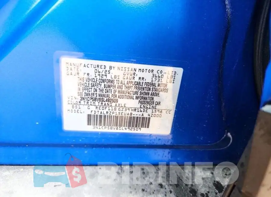 3N1CP5BV8SL492509 Photo# 12