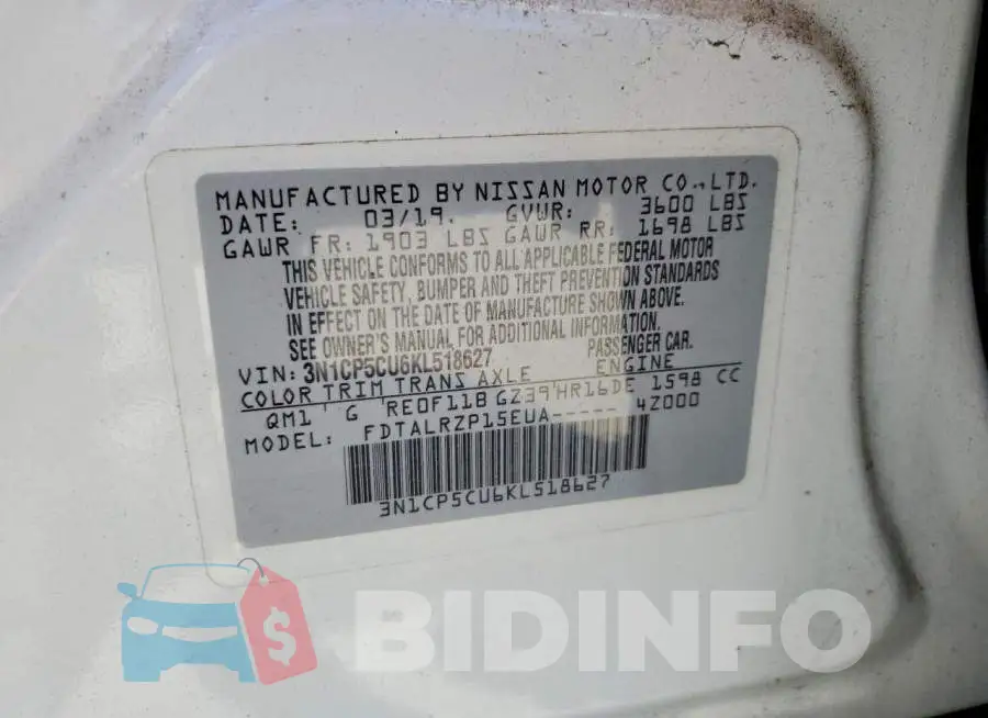 3N1CP5CU6KL518627 Photo# 12