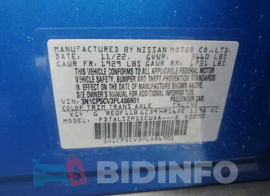 3N1CP5CV3PL486901 Photo# 13