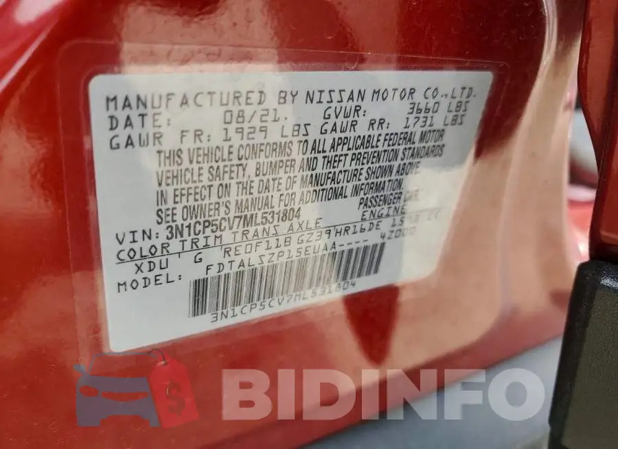 3N1CP5CV7ML531804 Photo# 13