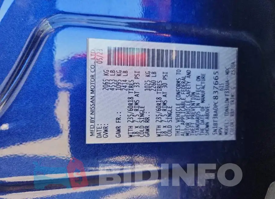 5N1BT3BA0PC837665 Photo# 13