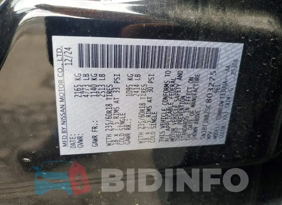 5N1BT3BB2SC803275 Photo# 12