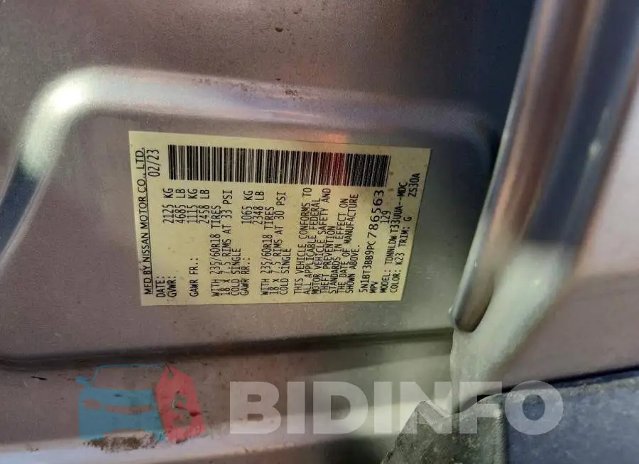 5N1BT3BB9PC786563 Photo# 14