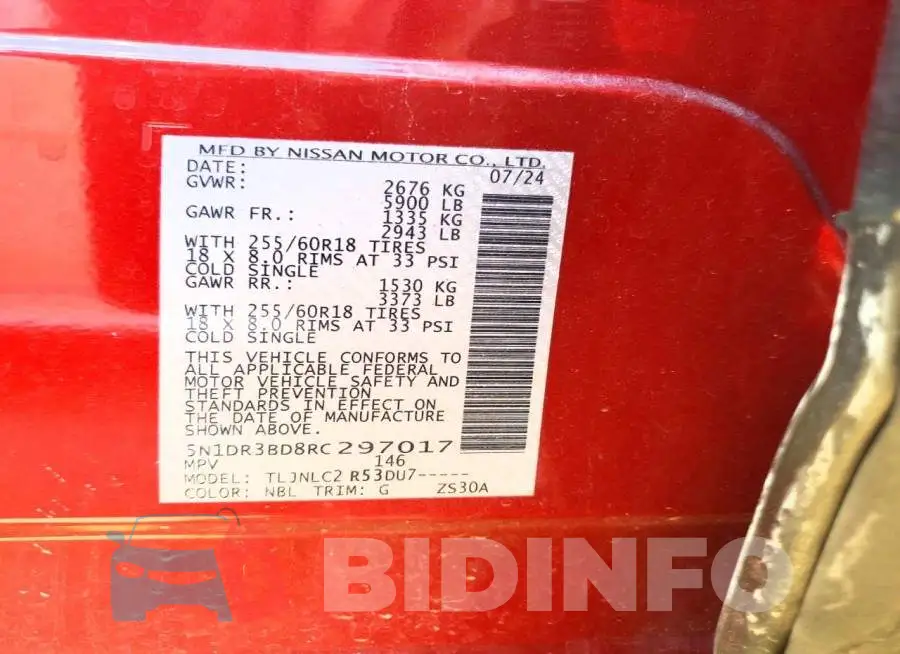 5N1DR3BD8RC297017 Photo# 13