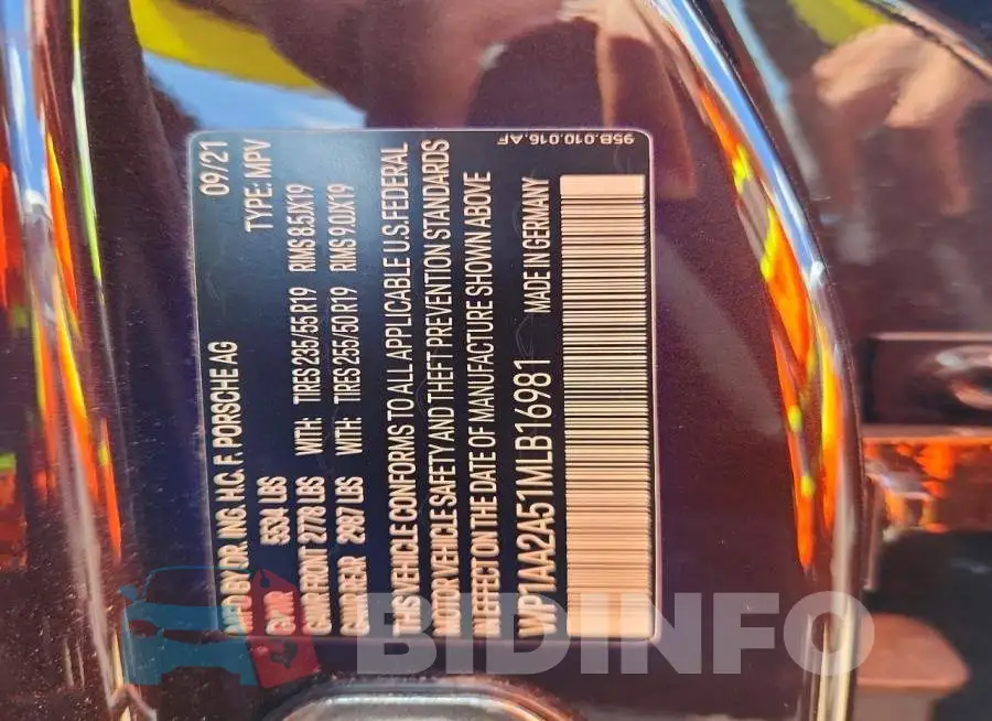 WP1AA2A51MLB16981 Photo# 12