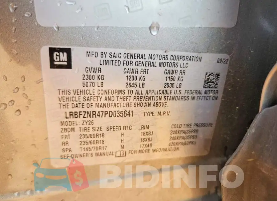 LRBFZNR47PD035641 Photo# 13