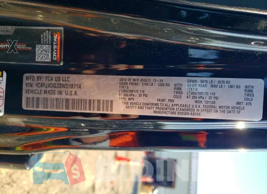 1C4PJXDG3SW518714 Photo# 13