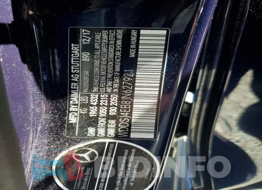 WDDSJ4EB8JN627921 Photo# 12