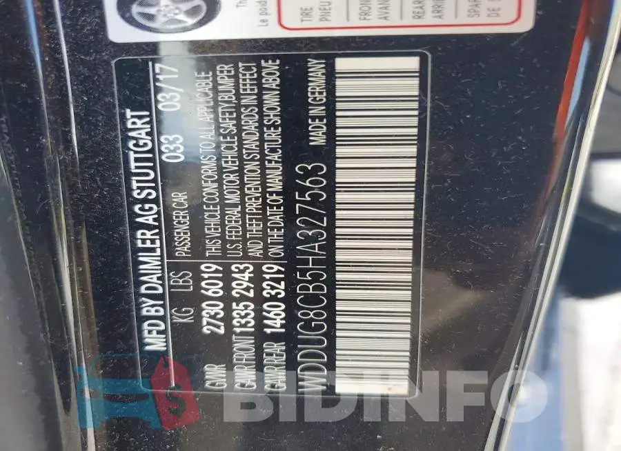 WDDUG8CB5HA327563 Photo# 13