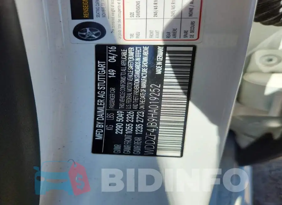 WDDZF4JB9HA019252 Photo# 12