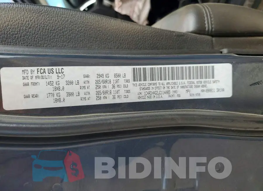 1C4RDHAG2JC114085 Photo# 12