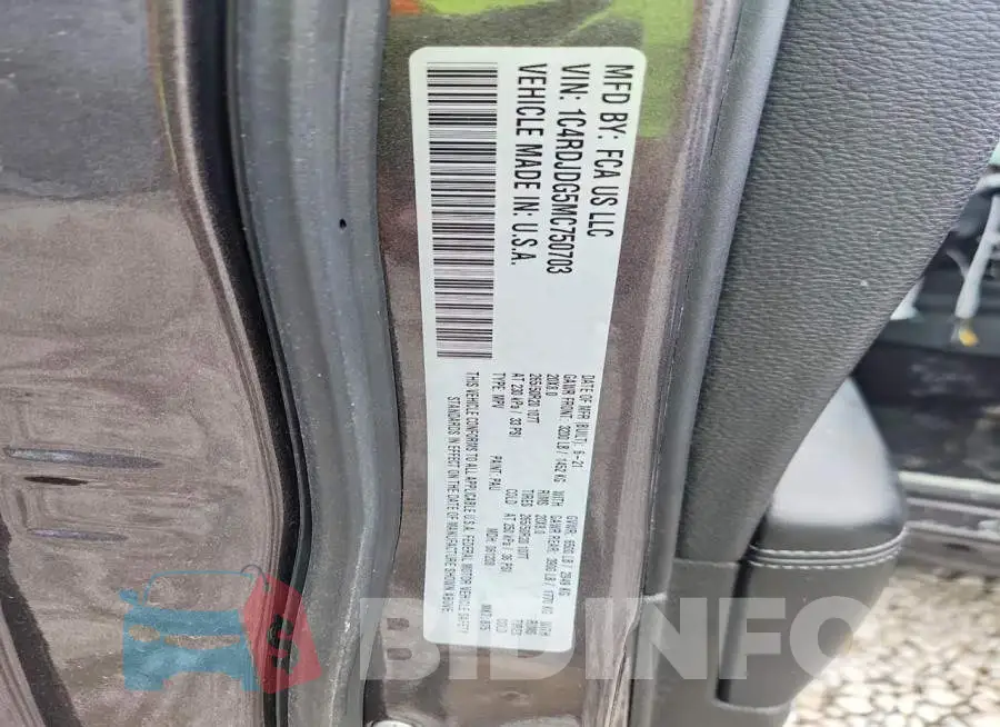 1C4RDJDG5MC750703 Photo# 14