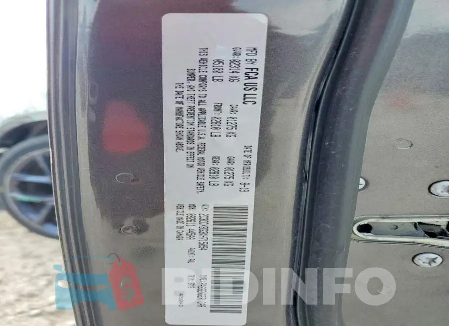 2C3CDXBG3KH715054 Photo# 14