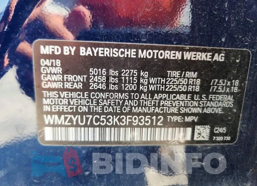 WMZYU7C53K3F93512 Photo# 12