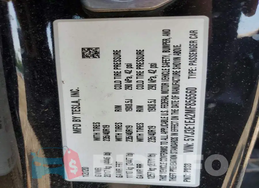 5YJ3E1EA2MF856560 Photo# 12