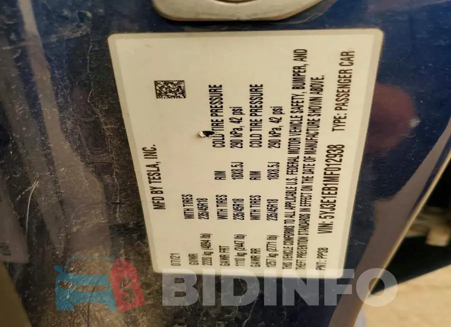 5YJ3E1EB1MF012938 Photo# 13