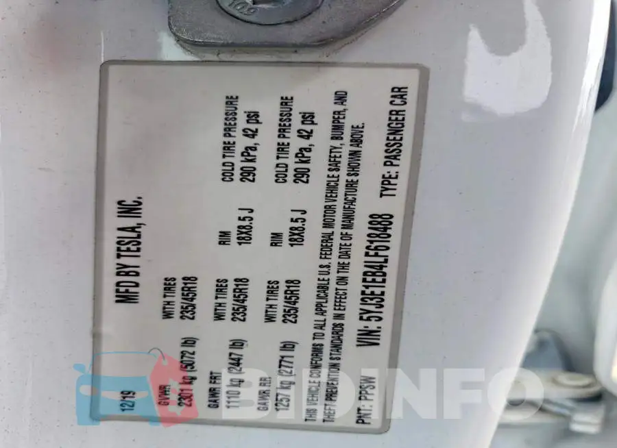 5YJ3E1EB4LF618488 Photo# 13