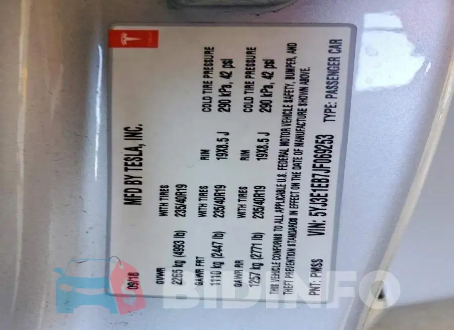5YJ3E1EB7JF069253 Photo# 13
