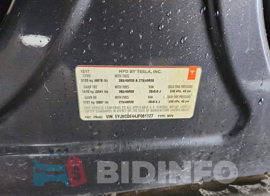 5YJXCDE44JF081127 Photo# 13