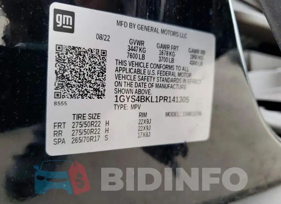 1GYS4BKL1PR141305 Photo# 13
