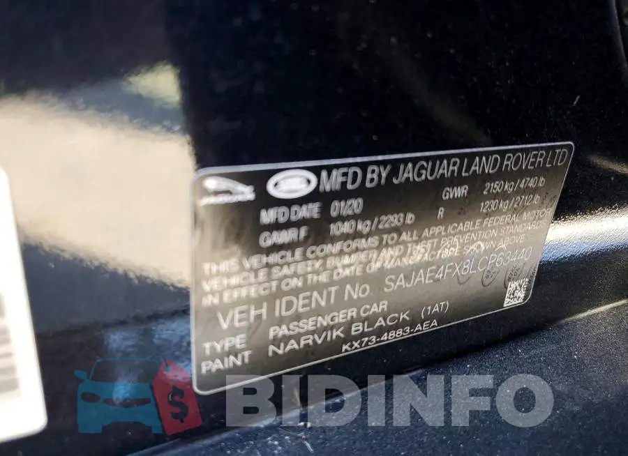 SAJAE4FX8LCP63440 Photo# 12