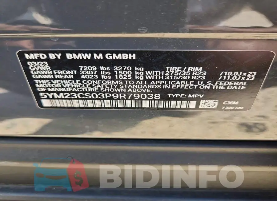 5YM23CS03P9R79038 Photo# 13