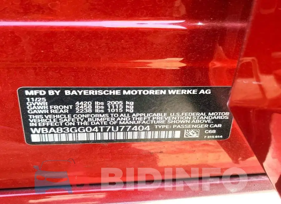 WBA83GG04T7U77404 Photo# 12