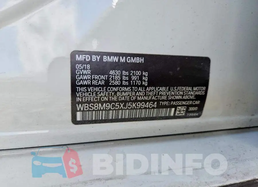 WBS8M9C5XJ5K99464 Photo# 12