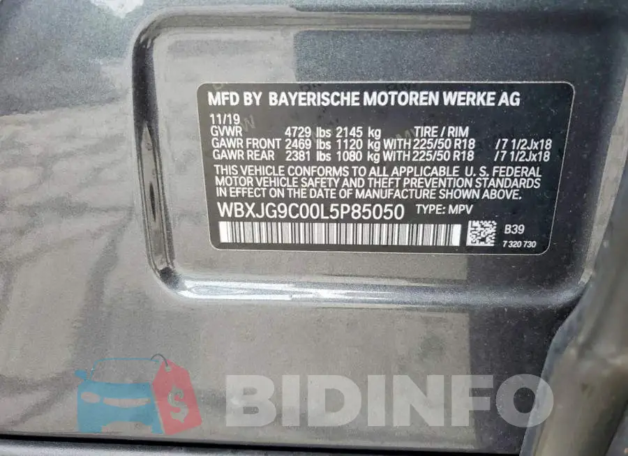 WBXJG9C00L5P85050 Photo# 13