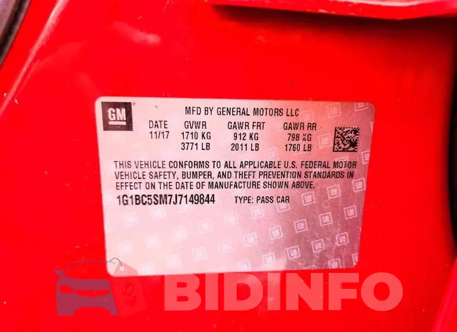 1G1BC5SM7J7149844 Photo# 12