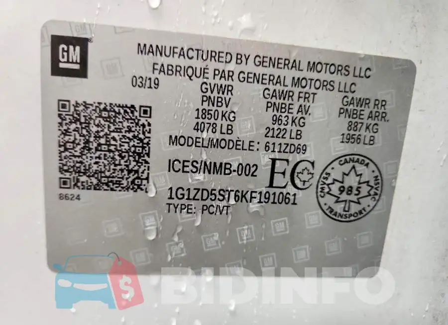 1G1ZD5ST6KF191061 Photo# 12