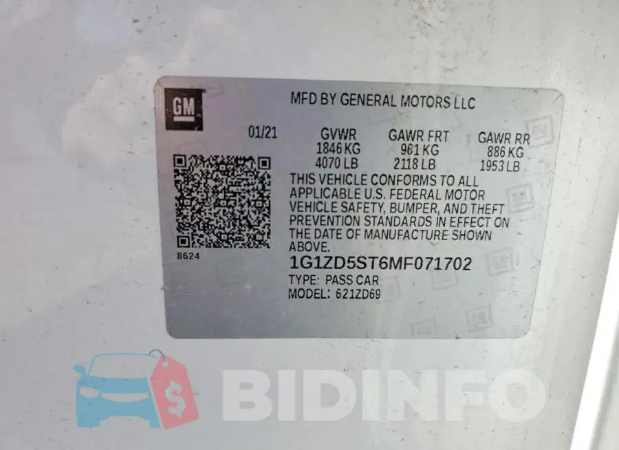 1G1ZD5ST6MF071702 Photo# 12