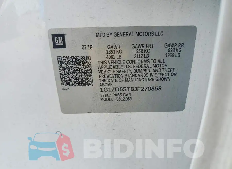 1G1ZD5ST8JF270858 Photo# 12