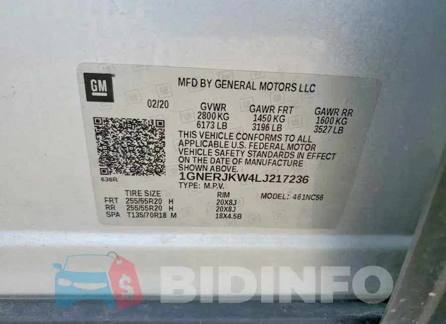 1GNERJKW4LJ217236 Photo# 13