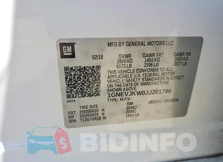 1GNEVJKW0JJ201799 Photo# 12