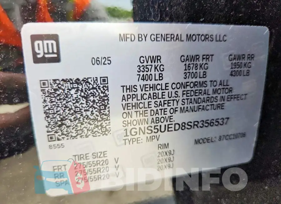 1GNS5UED8SR356537 Photo# 14