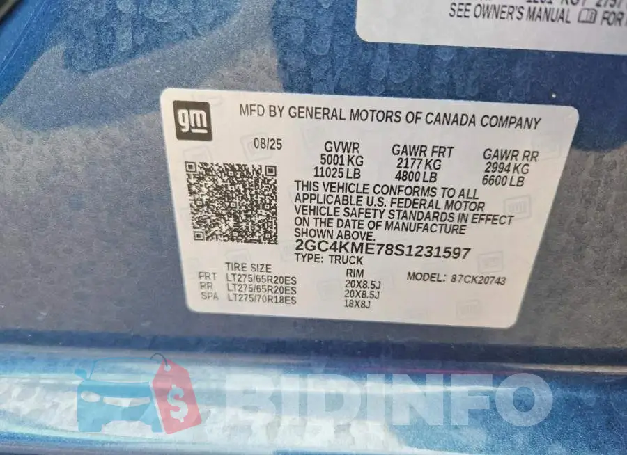 2GC4KME78S1231597 Photo# 12