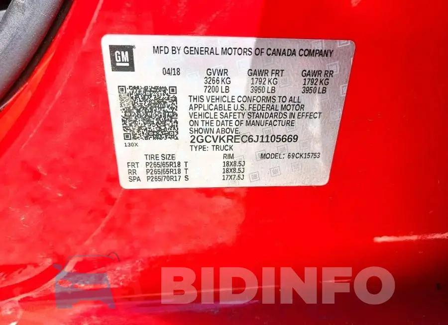 2GCVKREC6J1105669 Photo# 12