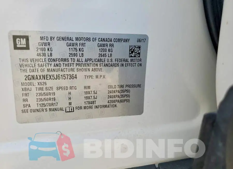 2GNAXNEX5J6157364 Photo# 13