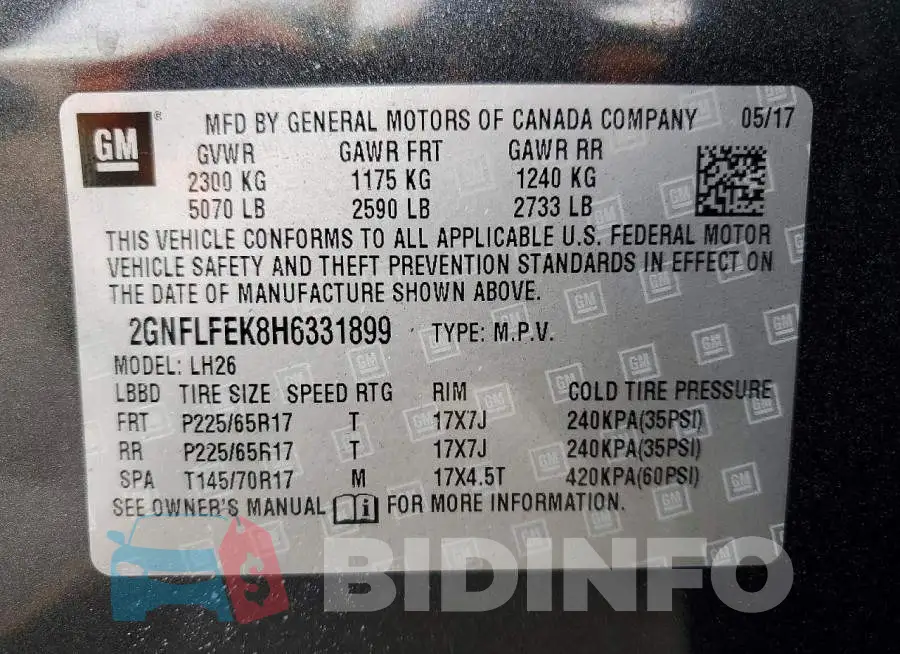 2GNFLFEK8H6331899 Photo# 14