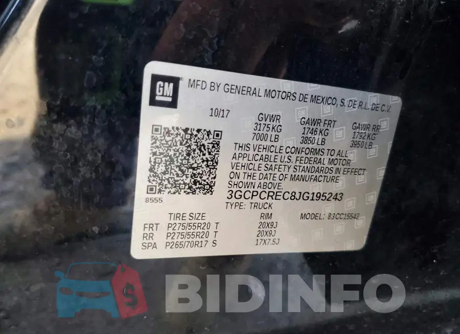 3GCPCREC8JG195243 Photo# 12